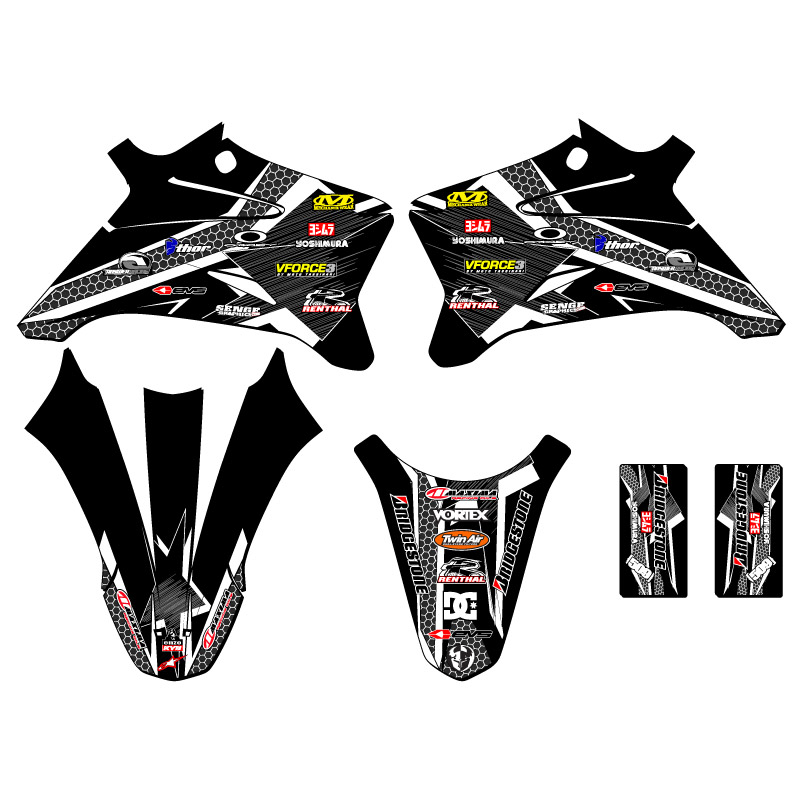 Kit de gráficos Senge 2008-2022 TTR 110 PODIUM negro compatible con Yamaha - Imagen 2 de 10