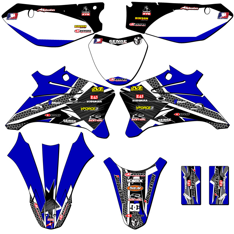 Kit de gráficos Senge Blue Senge 2008-2022 TTR 110 PODIUM compatible con Yamaha - Imagen 5 de 10