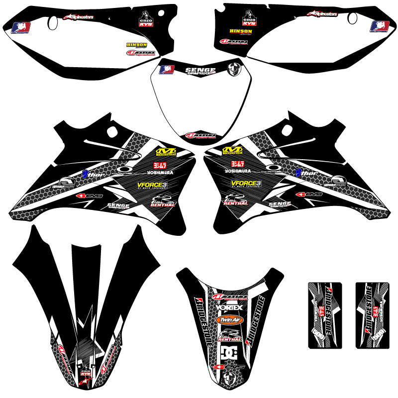 Kit de gráficos Senge 2008-2022 TTR 110 PODIUM negro compatible con Yamaha - Imagen 5 de 10
