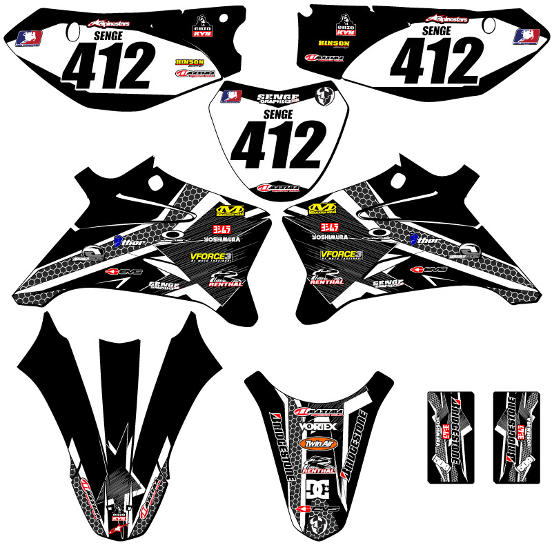 Kit de gráficos Senge 2008-2022 TTR 110 PODIUM negro compatible con Yamaha - Imagen 8 de 10