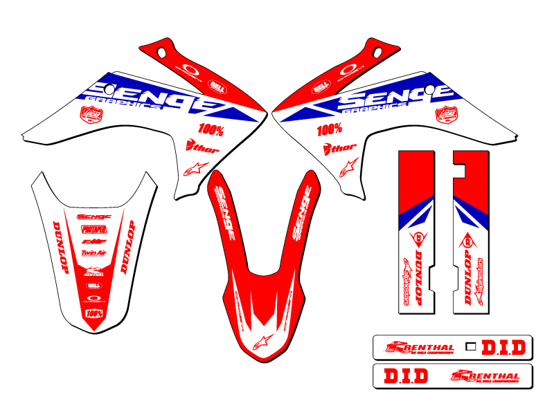 2015-2020 CRF 230 F BINARY Red Senge Graphics Kit Compatible with Honda - Picture 2 of 10