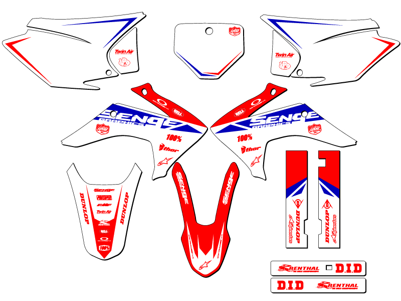 2015-2020 CRF 230 F BINARY Red Senge Graphics Kit Compatible with Honda - Picture 5 of 10