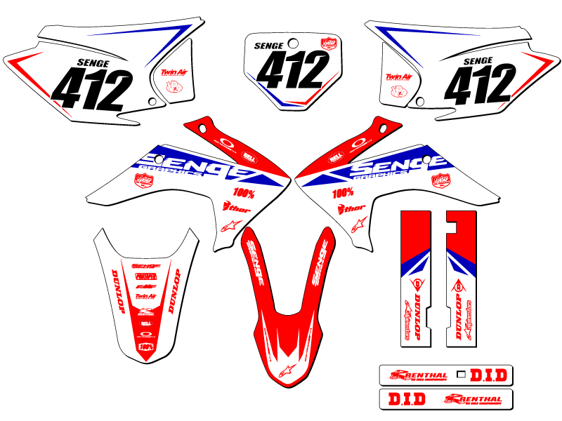 2015-2020 CRF 230 F BINARY Red Senge Graphics Kit Compatible with Honda - Picture 8 of 10