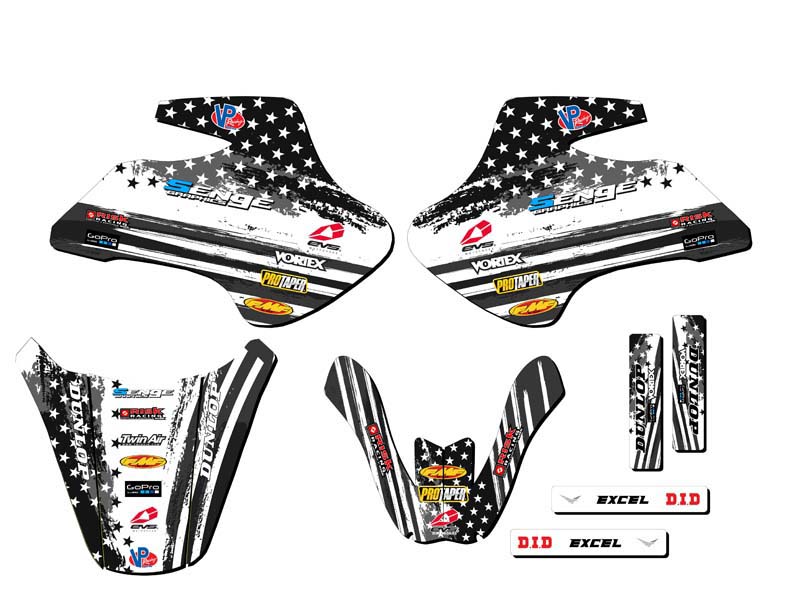 2000-2006 JR 50 MERICA Grey Senge Graphics Kit Compatible with Suzuki - Picture 2 of 10