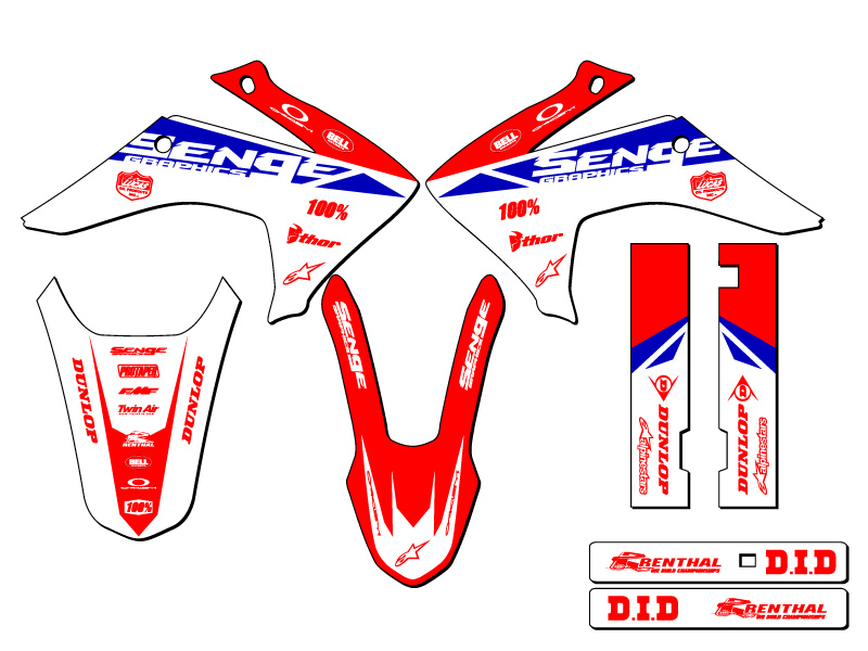 2015-2020 (with Headlight) CRF 230 F BINARY Red Senge Graphics Kit Compatible... - Picture 2 of 10