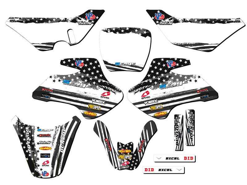2000-2006 JR 50 MERICA Grey Senge Graphics Kit Compatible with Suzuki - Picture 5 of 10