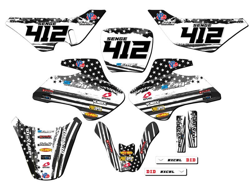 2000-2006 JR 50 MERICA Grey Senge Graphics Kit Compatible with Suzuki - Picture 8 of 10