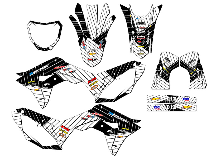 CRF 450 R RACE SERIES 2019-2020 kit de gráficos Senge blanco compatible con Honda - Imagen 2 de 10
