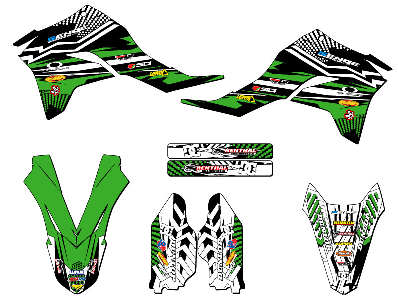 2020-2025 KLX 300 R MAYHEM Green Senge Graphics Kit Compatible
