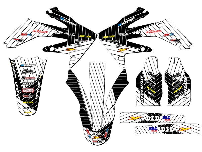 CRF 250 R RACE SERIE 2004-2005 kit de gráficos blanco Senge compatible con Honda - Imagen 8 de 10