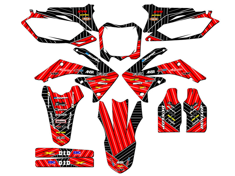 Kit de gráficos Red Senge 2010-2013 CRF 250 R RACE compatible con Honda - Imagen 5 de 10