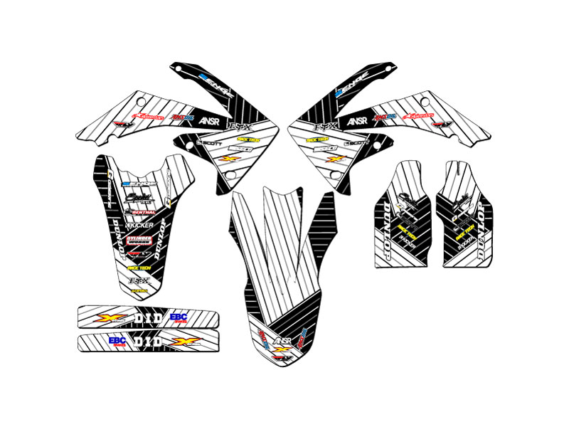 2010-2013 CRF 250 R RACE SERIES White Senge Graphics Kit Compatible with Honda - Picture 8 of 10