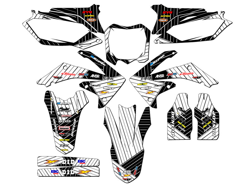 2010-2013 CRF 250 R RACE SERIES White Senge Graphics Kit Compatible with Honda - Picture 2 of 10