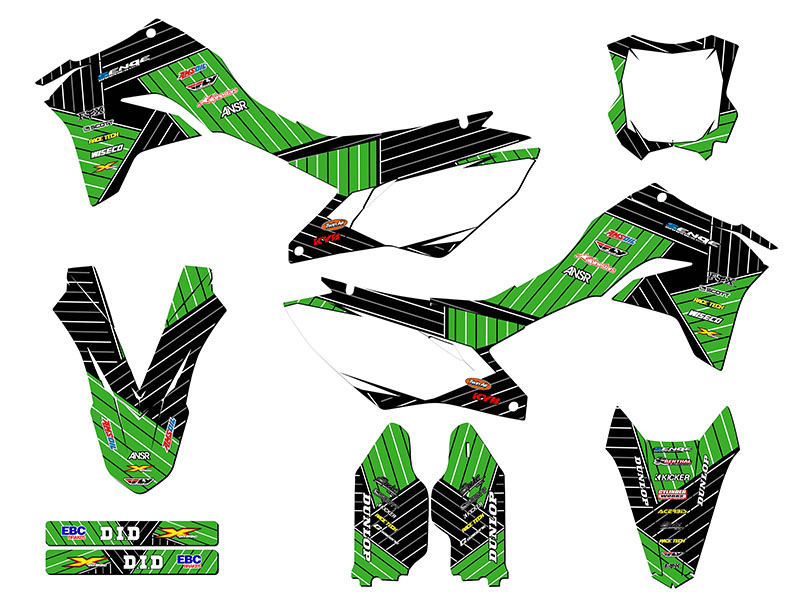 KLX 300 R RACE SERIES 2020-2023 kit de gráficos Green Senge compatible con - Imagen 5 de 10