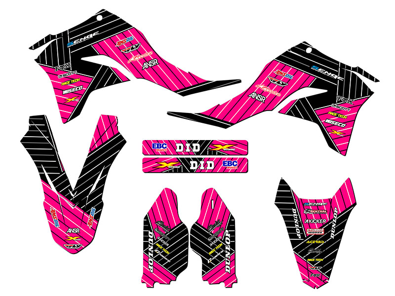 Kit de gráficos KLX 300 R RACE SERIES 2020-2025 Pink Senge compatible con Kawasaki - Imagen 2 de 10