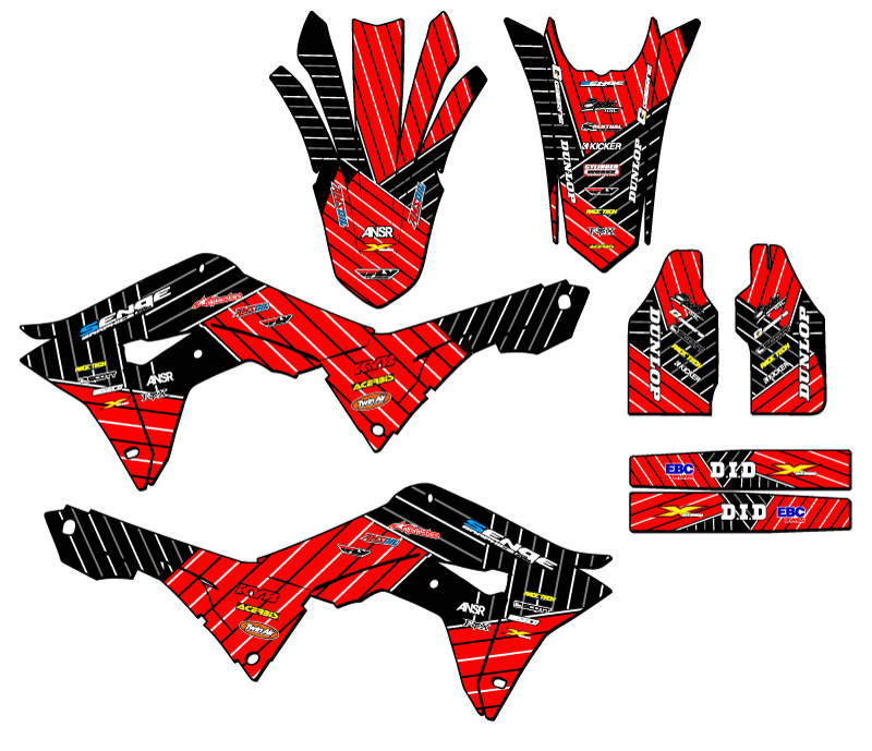 CRF 250 R RACE SERIES 2018 kit de gráficos Red Senge compatible con Honda - Imagen 8 de 10