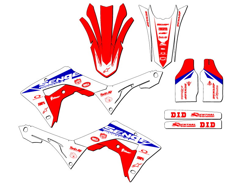 2017-2018 CRF 450 RX BINARY Red Senge Graphics Kit Compatible with Honda - Bild 2 von 10
