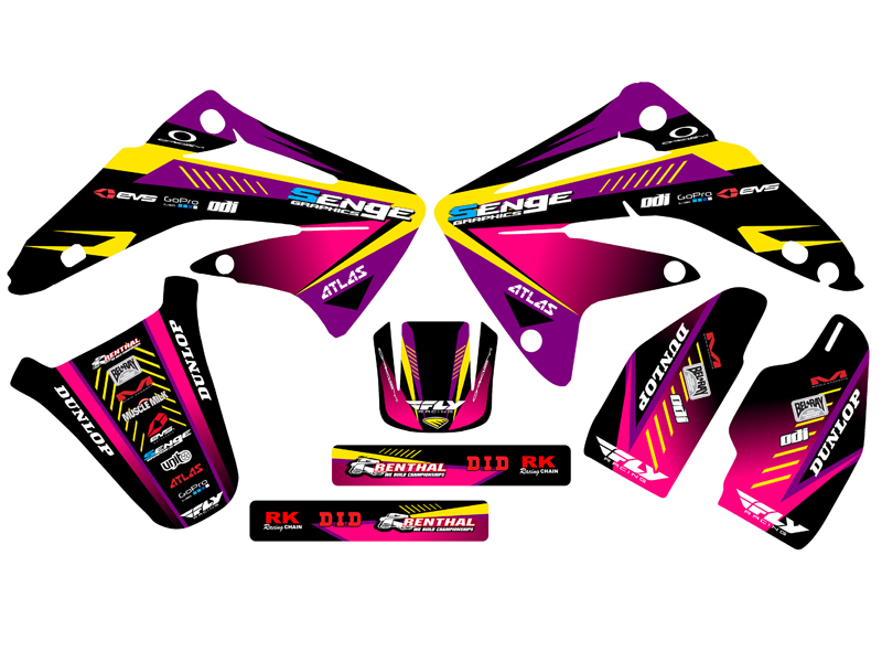 2003-2013 CR 85 SURGE Purple Senge Graphics Kit Compatible with Honda - Picture 2 of 10