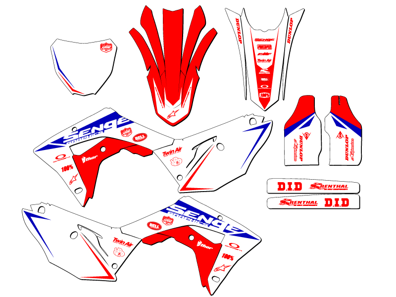 2017-2018 CRF 450 RX BINARY Red Senge Graphics Kit Compatible with Honda - Bild 5 von 10