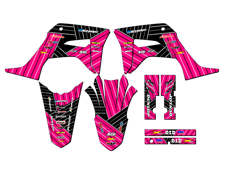 2019-2023 CRF 125 RACE SERIES Pink Senge Graphics Kit Compatible with Honda - Picture 2 of 10