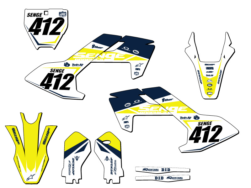 Kit de gráficos TC 50 BINARIO 2020-2023 azul Senge compatible con Husqvarna - Imagen 8 de 10