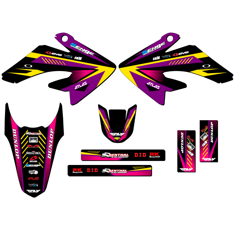 2011-2016 CRF 80 SURGE Purple Senge Graphics Kit Compatible with Honda - Picture 5 of 10