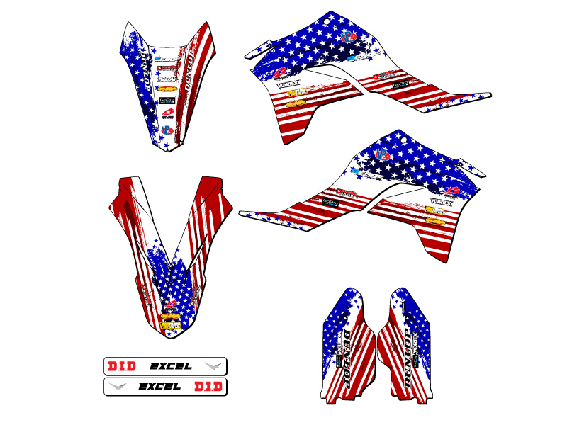 2020-2023 KLX 300 R MERICA Usa Senge Graphics Kit Compatible with Kawasaki - Picture 2 of 10