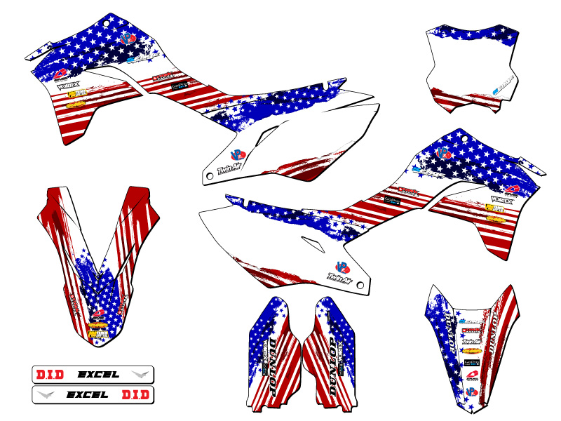 2020-2023 KLX 300 R MERICA Usa Senge Graphics Kit Compatible with Kawasaki - Picture 5 of 10
