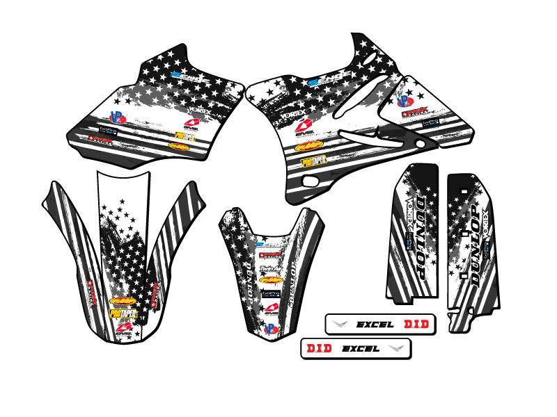 2002-2014 YZ 85 MERICA Grey Senge Graphics Kit Compatible with Yamaha - Picture 2 of 10