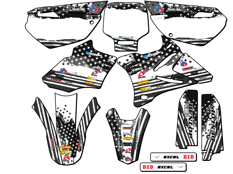 2002-2014 YZ 85 MERICA Grey Senge Graphics Kit Compatible with Yamaha - Picture 5 of 10