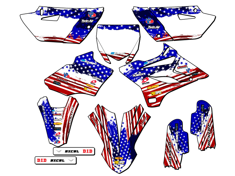 2019-2021 YZ 85 MERICA Usa Senge Graphics Kit Compatible with Yamaha - Picture 5 of 10