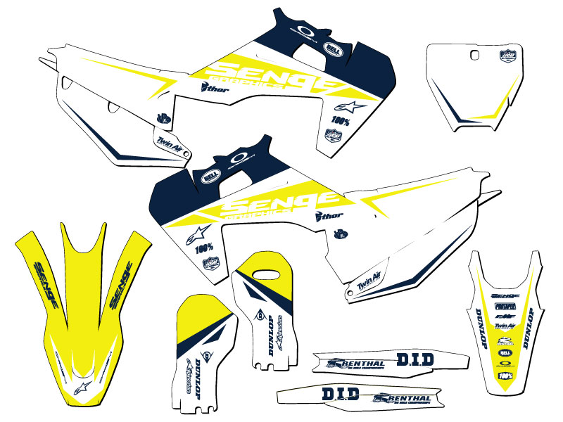 2019-2022 FS BINARY Blue Senge Graphics Kit Compatible with Husqvarna - Bild 5 von 10