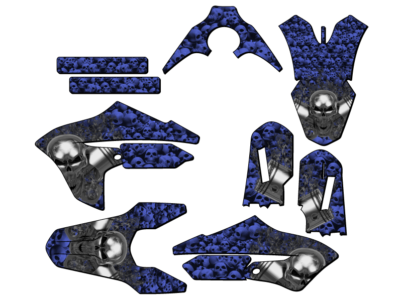 Kit de gráficos Senge Blue Senge 2018-2022 YZ 65 flaminghead compatible con Yamaha - Imagen 2 de 10