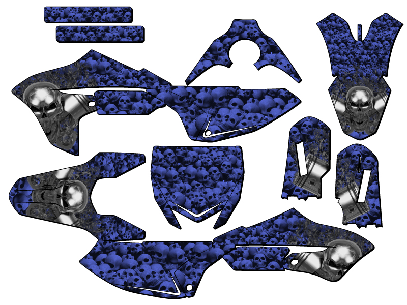 Kit de gráficos Senge Blue Senge 2018-2022 YZ 65 flaminghead compatible con Yamaha - Imagen 5 de 10