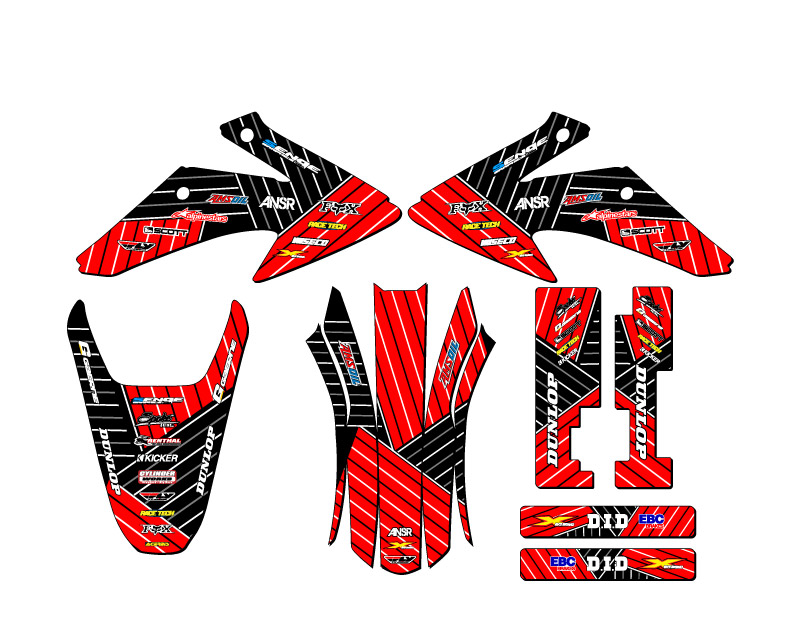 2008-2014 CRF 230 F RACE SERIES Red Senge Graphics Kit Compatible with Honda - Picture 2 of 10
