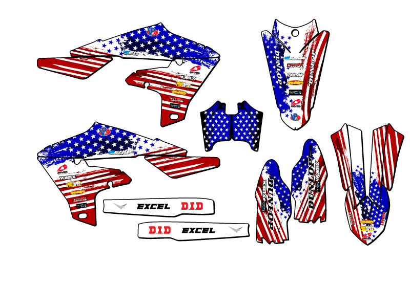 2019-2023 WR 450 F MERICA Usa Senge Graphics Kit Compatible with Yamaha - Picture 2 of 10