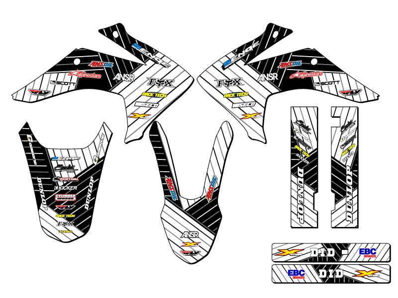 2015-2020 CRF 230 F RACE SERIES White Senge Graphics Kit Compatible with Honda - Picture 8 of 10