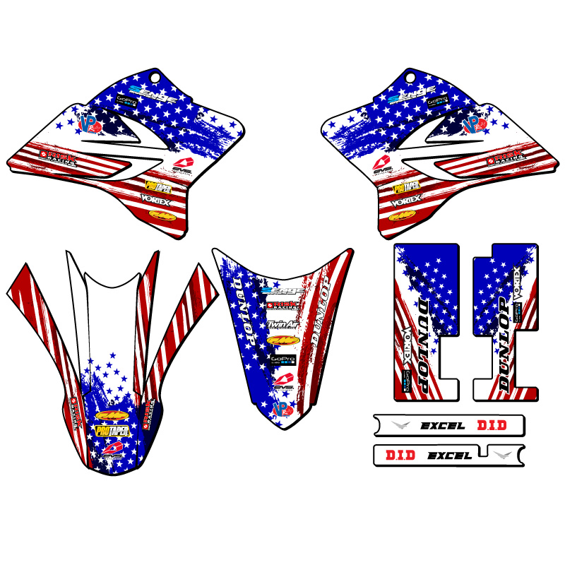 2005-2022 TTR 230 MERICA Usa Senge Graphics Kit Compatible with Yamaha - Picture 2 of 10