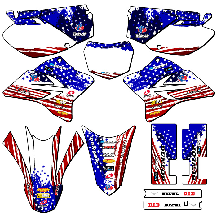 2005-2022 TTR 230 MERICA Usa Senge Graphics Kit Compatible with Yamaha - Picture 5 of 10
