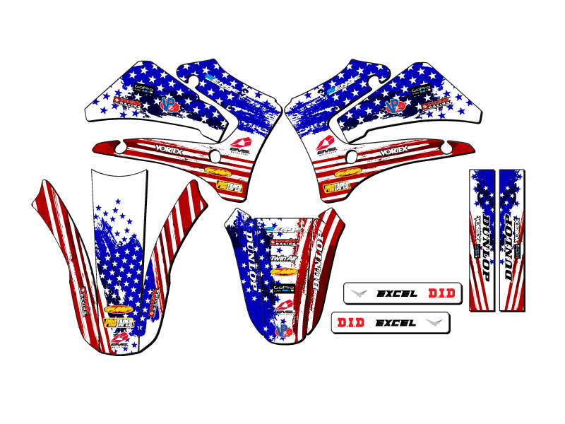2000-2007 TTR 125 MERICA Usa Senge Graphics Kit Compatible with Yamaha - Picture 2 of 10