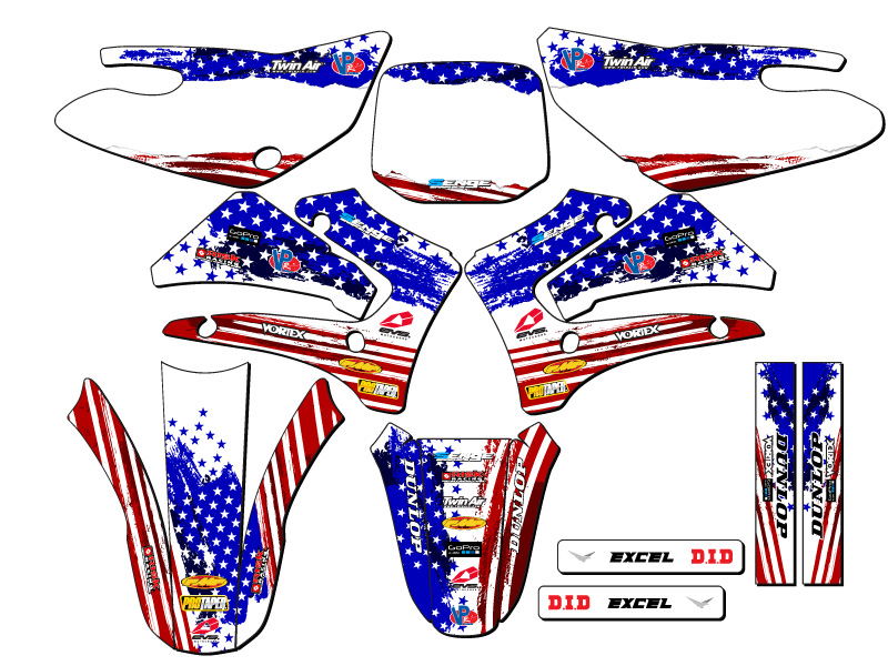 2000-2007 TTR 125 MERICA Usa Senge Graphics Kit Compatible with Yamaha - Picture 5 of 10