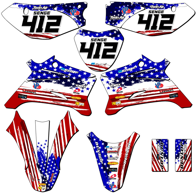 TTR 110 MERICA 2008-2022 EE. UU. kit de gráficos Senge compatible con Yamaha - Imagen 8 de 10