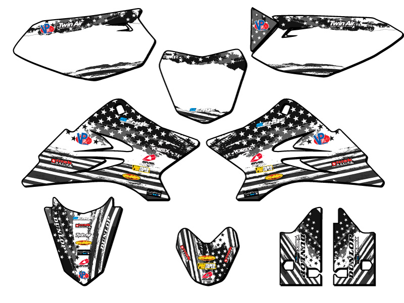 2006-2022 TTR 50 MERICA Grey Senge Graphics Kit Compatible with Yamaha - Picture 5 of 10