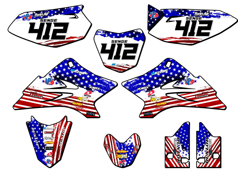Kit de gráficos Senge 2006-2022 TTR 50 MERICA EE. UU. compatible con Yamaha - Imagen 8 de 10