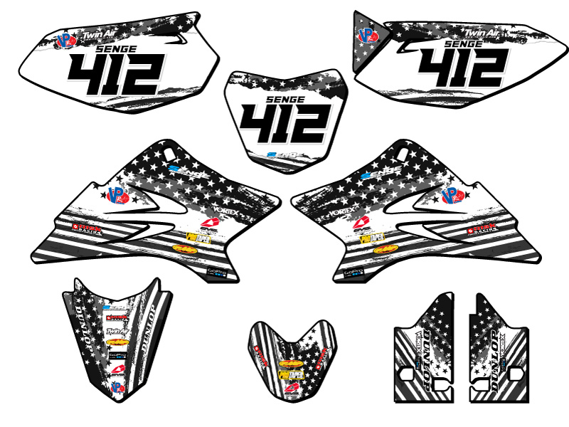 2006-2022 TTR 50 MERICA Grey Senge Graphics Kit Compatible with Yamaha - Picture 8 of 10