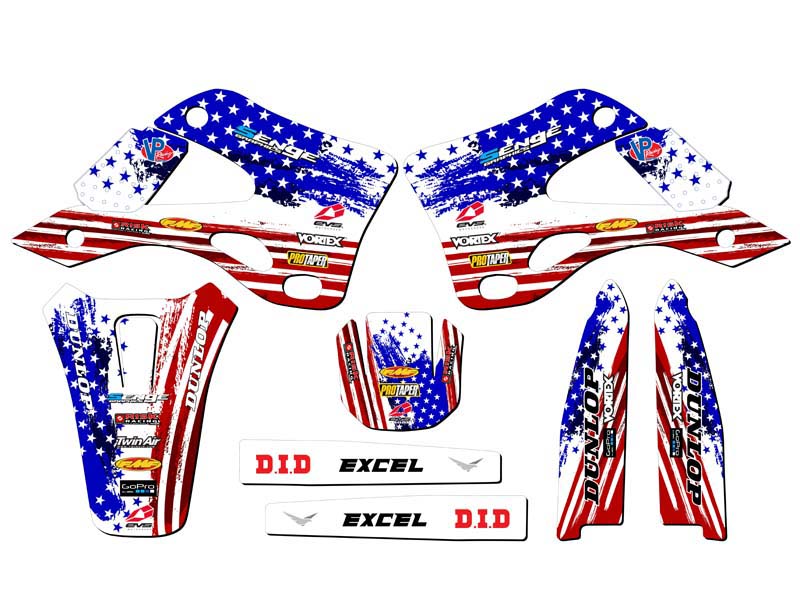 1999-2002 KX 125 MERICA EE. UU. Senge Graphics Kit compatible con Kawasaki - Imagen 2 de 10
