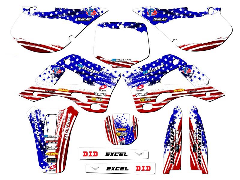 1999-2002 KX 125 MERICA EE. UU. Senge Graphics Kit compatible con Kawasaki - Imagen 5 de 10