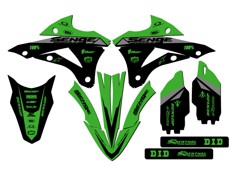 2014-2021 KX 85 BINARY Green Senge Graphics Kit compatible con Kawasaki - Imagen 2 de 10