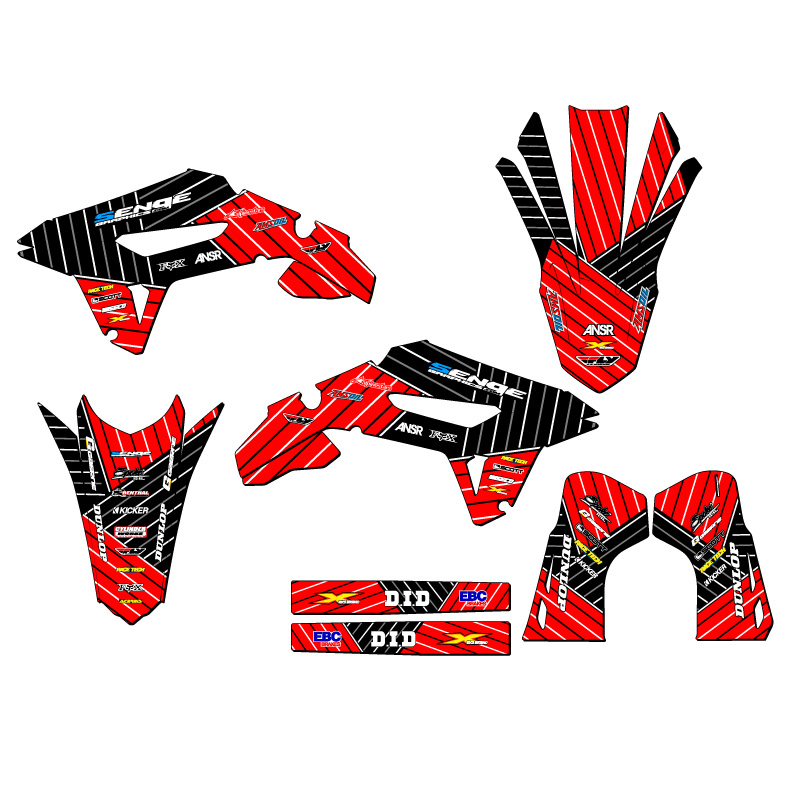 2023-2024 CRF 450 R-S RACE SERIES Red Senge Graphics Kit Compatible with Honda - Picture 2 of 10
