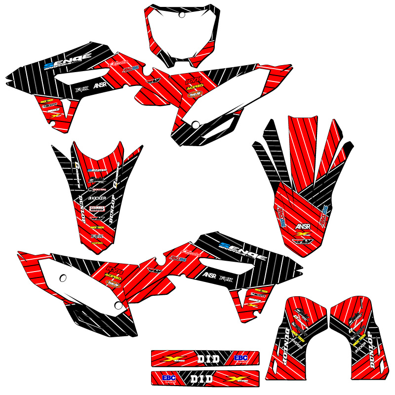 2023-2024 CRF 450 R-S RACE SERIES Red Senge Graphics Kit Compatible with Honda - Picture 5 of 10